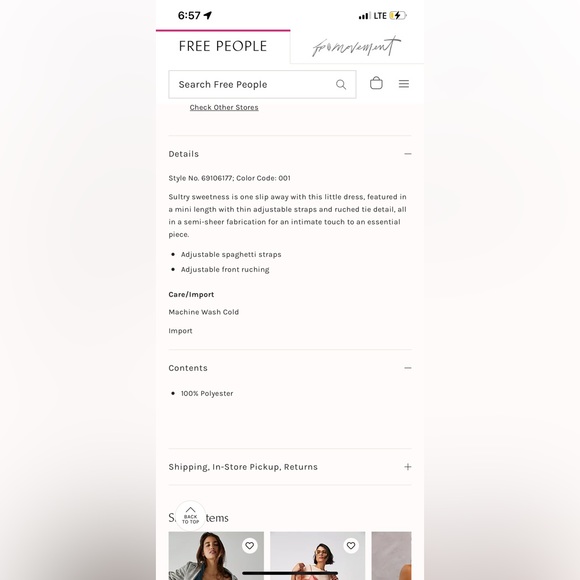 Free people Be My Mini Slip dress - Picture 5 of 12